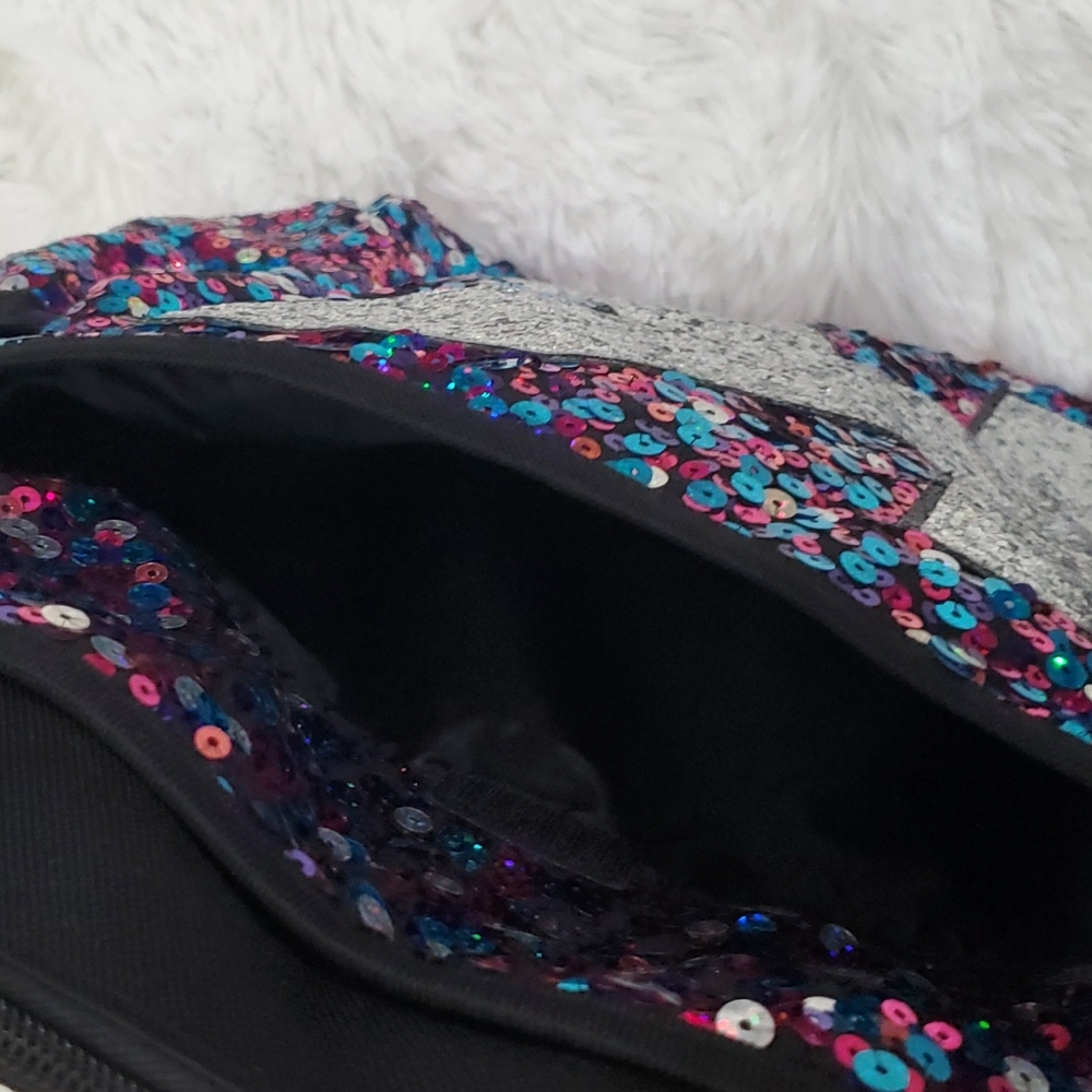 Justice Sequin Intital K Messenger Book Bag - Picture 6 of 12
